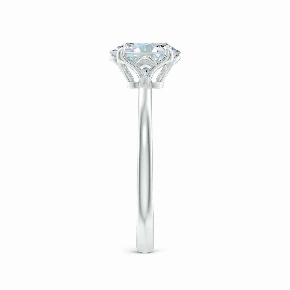 Solitaire Oval Prong Set Lab-Grown Diamond Classic Engagement Ring