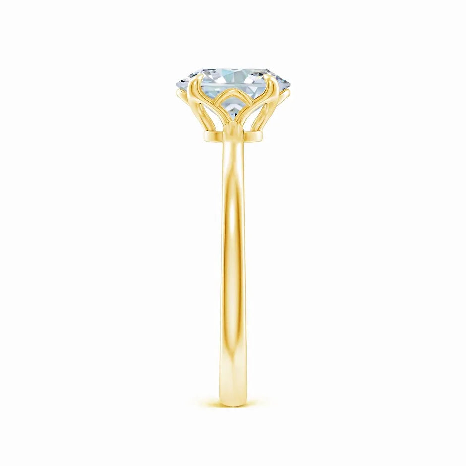 Solitaire Oval Prong Set Lab-Grown Diamond Classic Engagement Ring