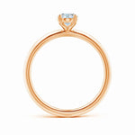 Load image into Gallery viewer, Lab-Grown Oval Diamond Solitaire Knife Edge Setting Engagement Ring

