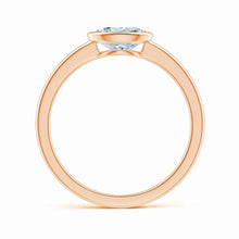 Lab-Grown East-West Oval Diamond Solitaire Ring Bezel Setting