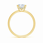 Load image into Gallery viewer, Double Prong Set Emerald Cut Lab-Grown Diamond Solitaire Classic Engagement Ring
