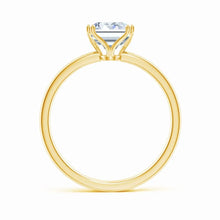 Double Prong Set Emerald Cut Lab-Grown Diamond Solitaire Classic Engagement Ring