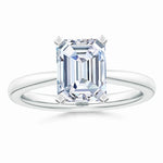 Load image into Gallery viewer, Lab-Grown Emerald Cut Diamond Reverse Tapered Setting Solitaire Engagement Ring
