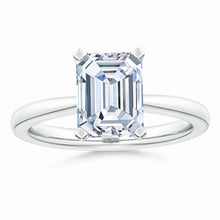 Lab-Grown Emerald Cut Diamond Reverse Tapered Setting Solitaire Engagement Ring