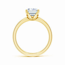 Lab-Grown Emerald Cut Diamond Reverse Tapered Setting Solitaire Engagement Ring