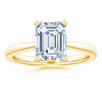 Load image into Gallery viewer, Lab-Grown Emerald Cut Diamond Reverse Tapered Setting Solitaire Engagement Ring
