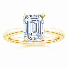 Lab-Grown Emerald Cut Diamond Reverse Tapered Setting Solitaire Engagement Ring