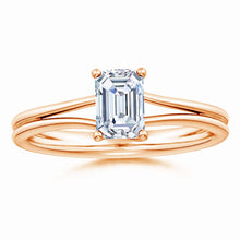 Lab-Grown Emerald Cut Diamond Double Setting Solitaire Engagement Ring
