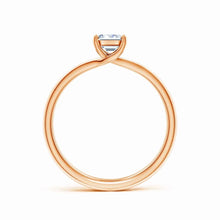 Lab-Grown Emerald Cut Diamond Double Setting Solitaire Engagement Ring