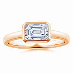 Load image into Gallery viewer, Lab Grown East West Emerald Cut Diamond Solitaire Ring
