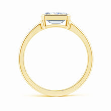 Lab Grown East West Emerald Cut Diamond Solitaire Ring