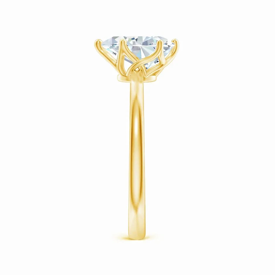 Lab-Grown Pear Shape Diamond Solitaire Classic Engagement Ring