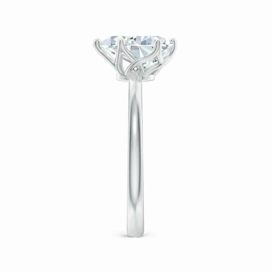 Lab-Grown Pear Shape Diamond Solitaire Classic Engagement Ring