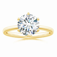 Six Prong Round Lab Diamond Solitaire Classic Engagement Ring