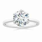 Load image into Gallery viewer, Six Prong Round Lab Diamond Solitaire Classic Engagement Ring
