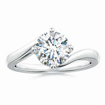 Load image into Gallery viewer, Lab-Grown Classic Round Diamond Solitaire Bypass Ring
