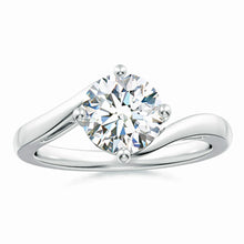 Lab-Grown Classic Round Diamond Solitaire Bypass Ring