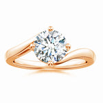 Load image into Gallery viewer, Lab-Grown Classic Round Diamond Solitaire Bypass Ring
