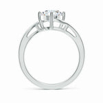 Load image into Gallery viewer, Lab-Grown Classic Round Diamond Solitaire Bypass Ring
