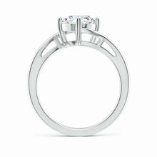 Lab-Grown Classic Round Diamond Solitaire Bypass Ring