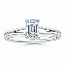 Lab-Grown Emerald Cut Diamond Double Setting Solitaire Engagement Ring