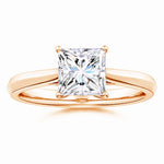 Load image into Gallery viewer, Lab-Grown Princess Cut Diamond Knife Edge Setting Grid Engagement Ring

