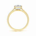 Load image into Gallery viewer, Lab-Grown Princess Cut Diamond Knife Edge Setting Grid Engagement Ring
