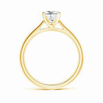 Load image into Gallery viewer, Lab-Grown Princess Cut Diamond Tapered Cathedral Engagement Ring
