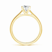 Lab-Grown Princess Cut Diamond Tapered Cathedral Engagement Ring