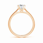 Load image into Gallery viewer, Lab-Grown Princess Cut Diamond Tapered Cathedral Engagement Ring
