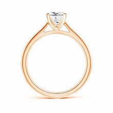 Lab-Grown Princess Cut Diamond Tapered Cathedral Engagement Ring