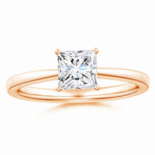 Lab-Grown Princess Cut Diamond Reverse Tapered Setting Solitaire Engagement Ring