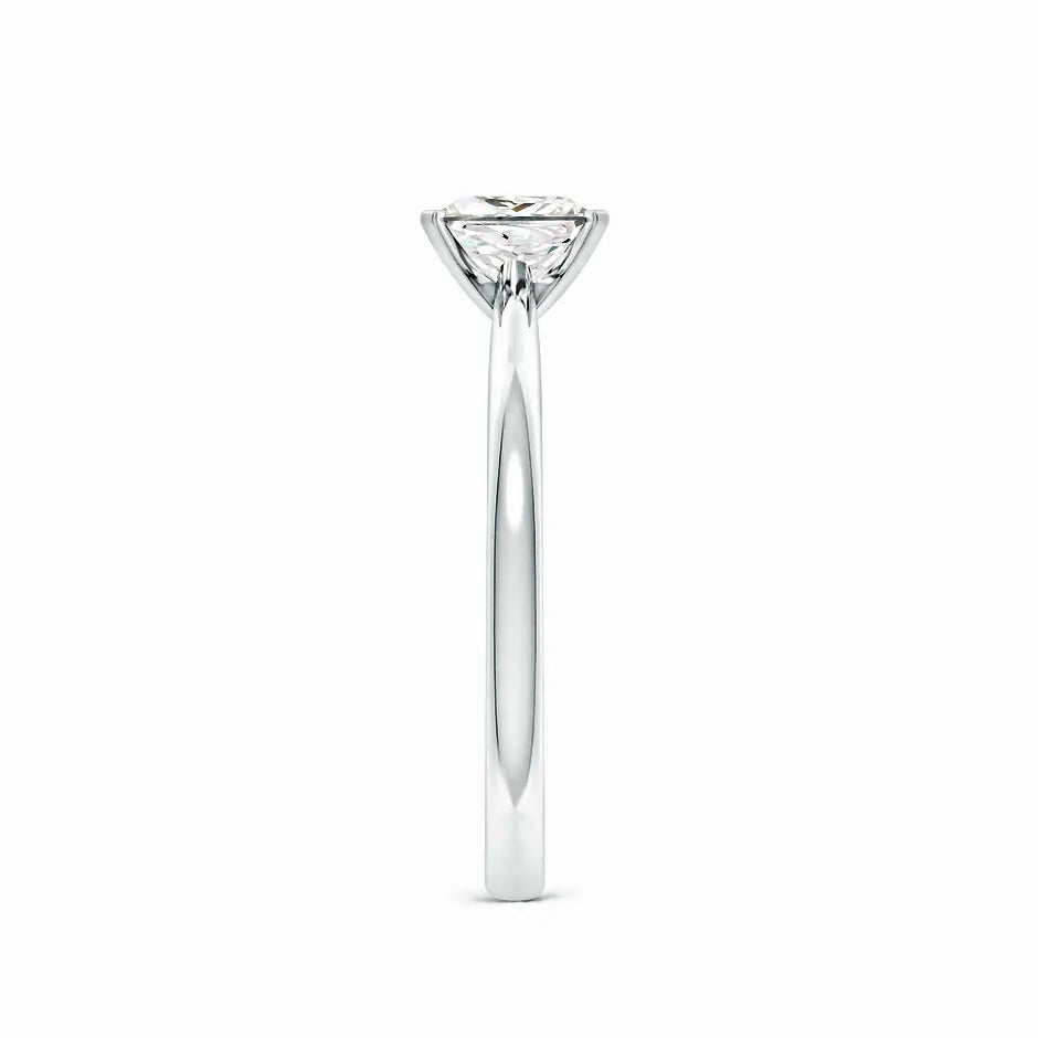 Lab-Grown Princess Cut Diamond Reverse Tapered Setting Solitaire Engagement Ring