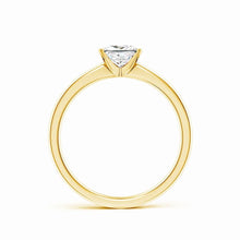 Lab-Grown Princess Cut Diamond Reverse Tapered Setting Solitaire Engagement Ring
