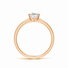 Lab-Grown Princess Cut Diamond Reverse Tapered Setting Solitaire Engagement Ring