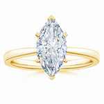 Load image into Gallery viewer, Lab-Grown Marquise Diamond Reverse Tapered Setting Solitaire Engagement Ring
