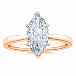 Load image into Gallery viewer, Lab-Grown Marquise Diamond Reverse Tapered Setting Solitaire Engagement Ring
