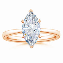 Lab-Grown Marquise Diamond Reverse Tapered Setting Solitaire Engagement Ring