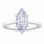 Load image into Gallery viewer, Lab-Grown Marquise Diamond Reverse Tapered Setting Solitaire Engagement Ring
