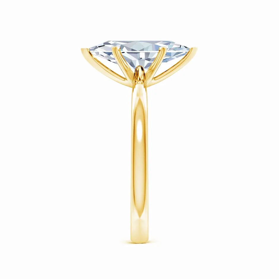 Lab-Grown Marquise Diamond Reverse Tapered Setting Solitaire Engagement Ring