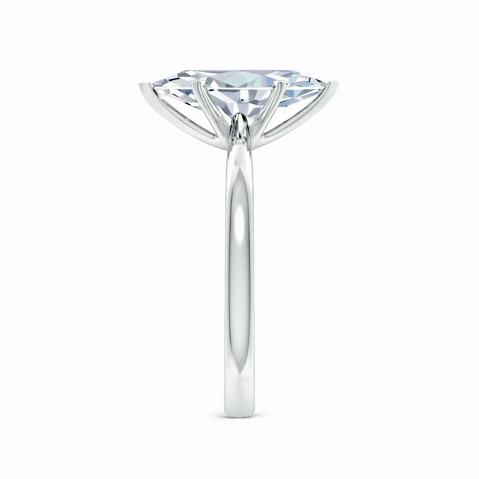 Lab-Grown Marquise Diamond Reverse Tapered Setting Solitaire Engagement Ring
