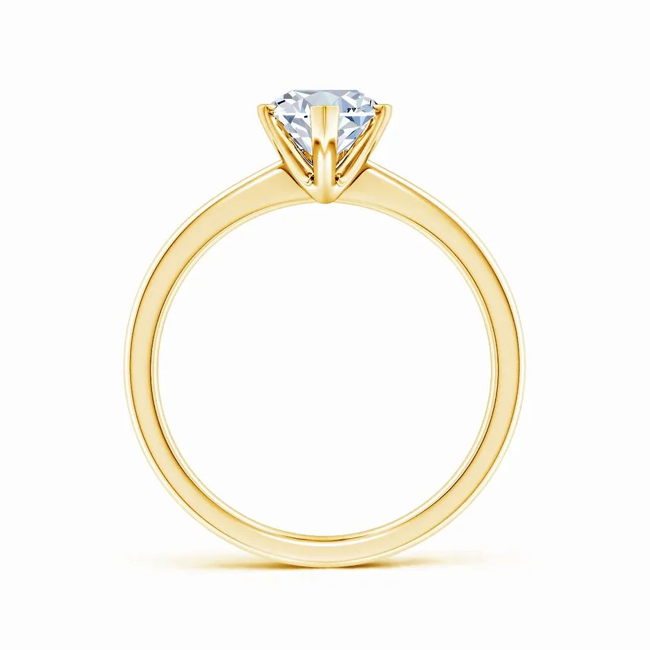 Lab-Grown Marquise Diamond Reverse Tapered Setting Solitaire Engagement Ring