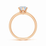 Load image into Gallery viewer, Lab-Grown Marquise Diamond Reverse Tapered Setting Solitaire Engagement Ring
