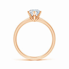 Lab-Grown Marquise Diamond Reverse Tapered Setting Solitaire Engagement Ring