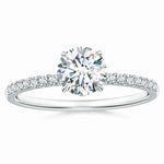 Load image into Gallery viewer, Lab Grown Round Diamond Hidden Halo Engagement Ring
