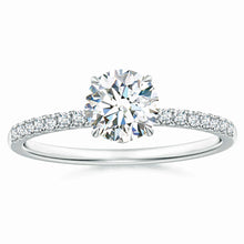 Lab Grown Round Diamond Hidden Halo Engagement Ring