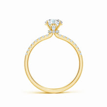 Lab Grown Round Diamond Hidden Halo Engagement Ring