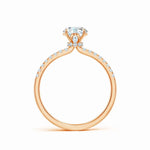 Load image into Gallery viewer, Lab Grown Round Diamond Hidden Halo Engagement Ring
