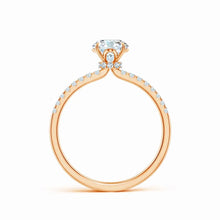 Lab Grown Round Diamond Hidden Halo Engagement Ring