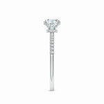 Load image into Gallery viewer, Lab Grown Round Diamond Hidden Halo Engagement Ring
